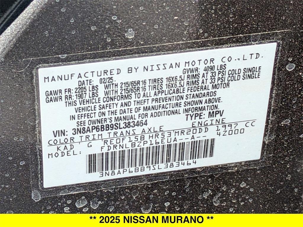new 2025 Nissan Murano car, priced at $45,121