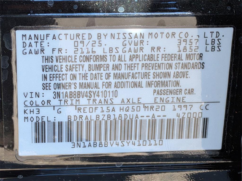 new 2025 Nissan Sentra car, priced at $22,810