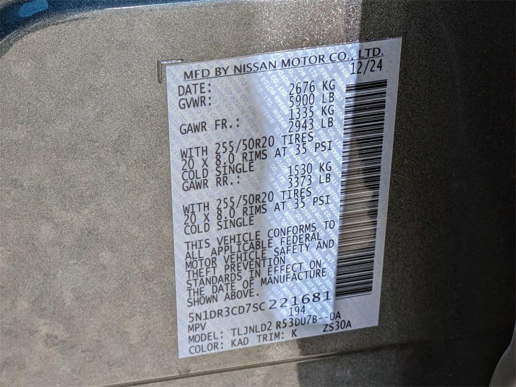 new 2025 Nissan Pathfinder car, priced at $47,658