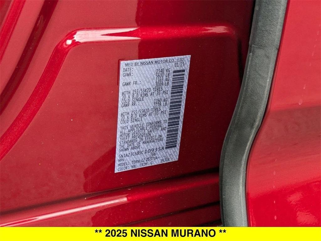 new 2025 Nissan Murano car, priced at $45,121