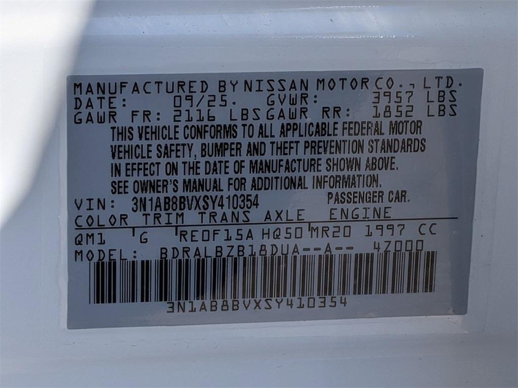 new 2025 Nissan Sentra car, priced at $22,810