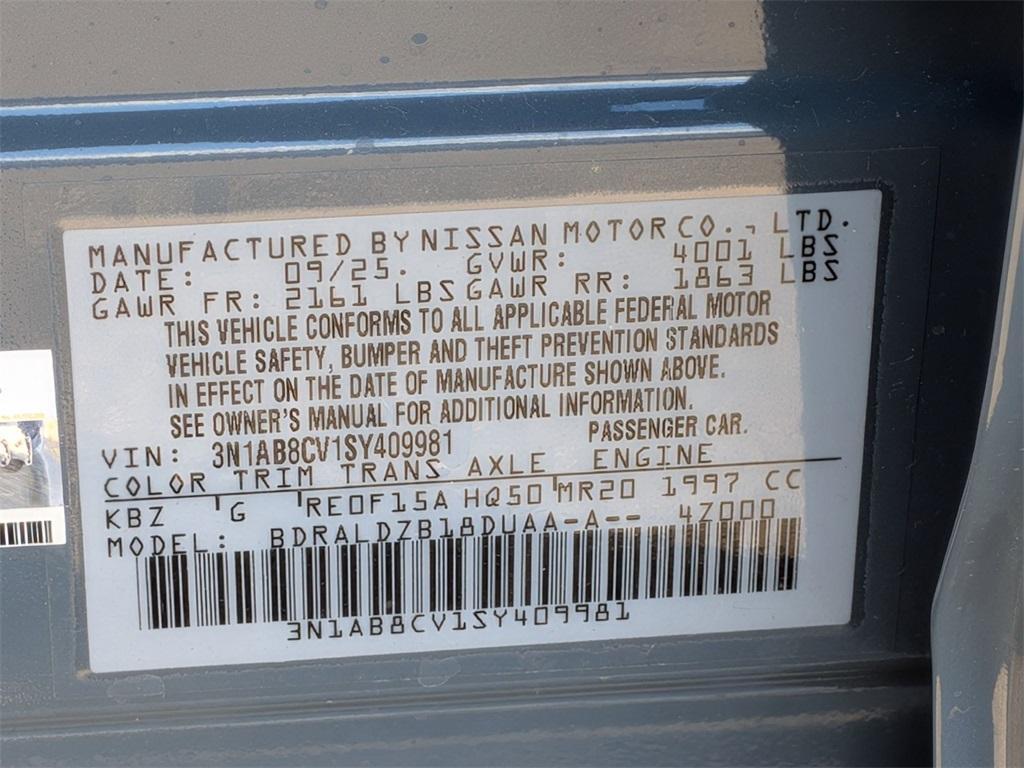 new 2025 Nissan Sentra car, priced at $24,800