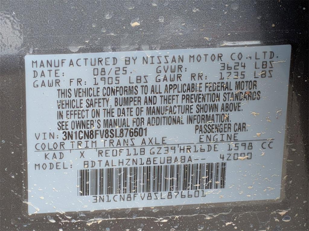 new 2025 Nissan Versa car, priced at $23,050