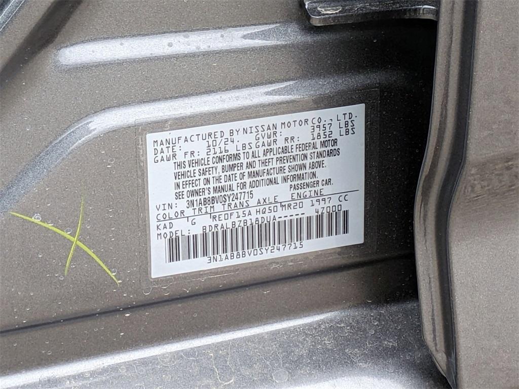 new 2025 Nissan Sentra car, priced at $22,092