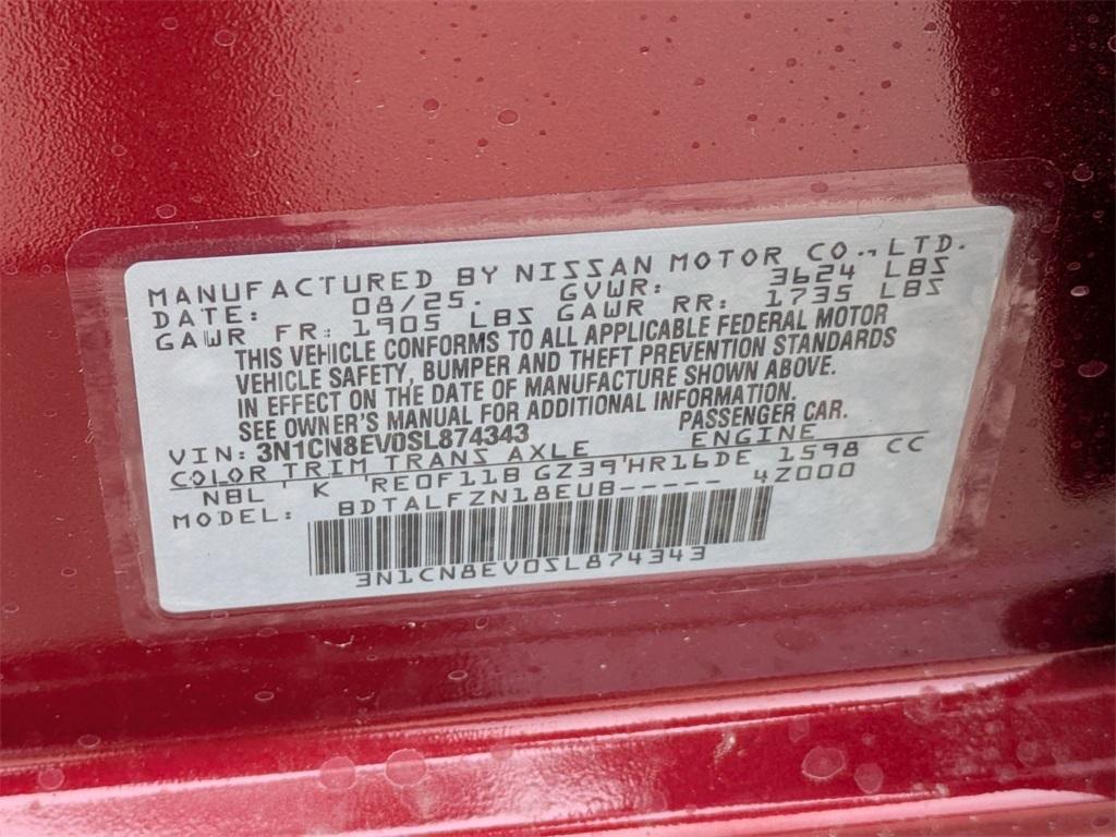 new 2025 Nissan Versa car, priced at $22,050