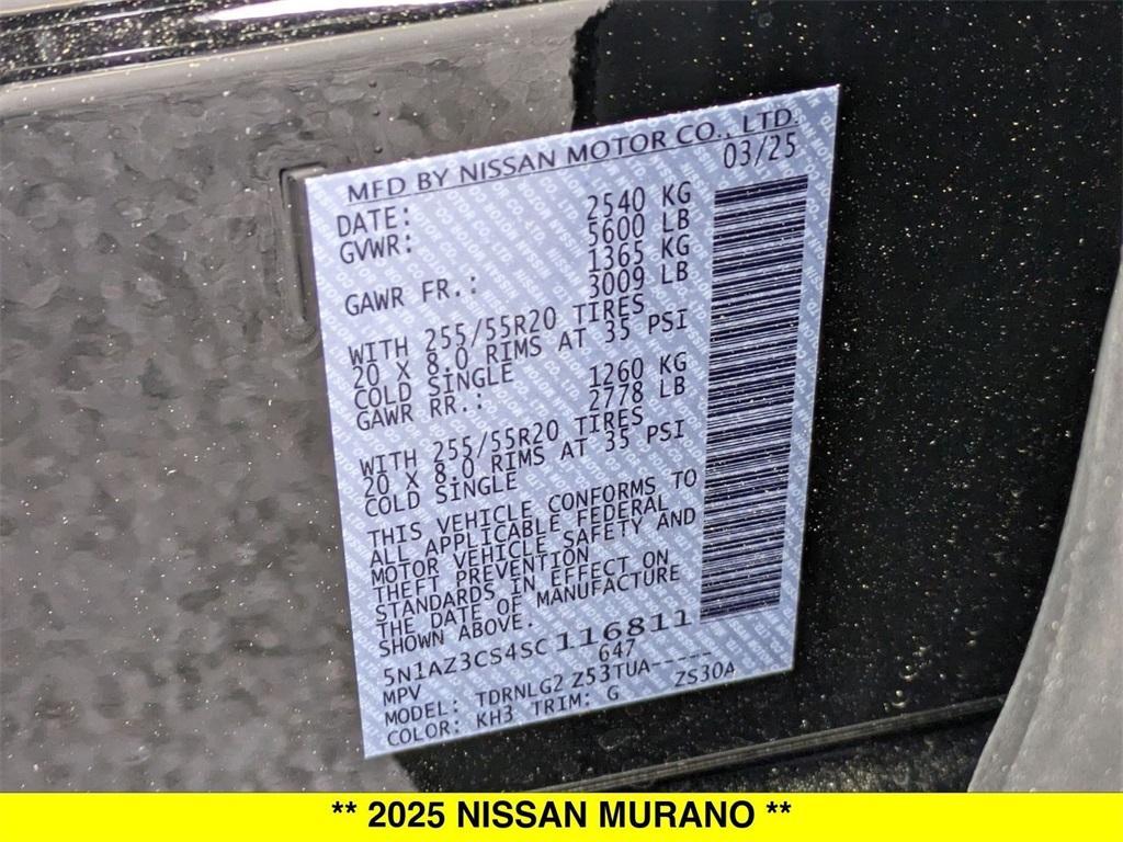 new 2025 Nissan Murano car, priced at $44,710