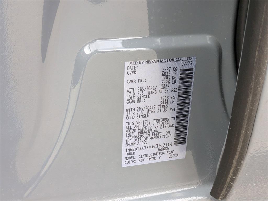 new 2025 Nissan Frontier car, priced at $47,947