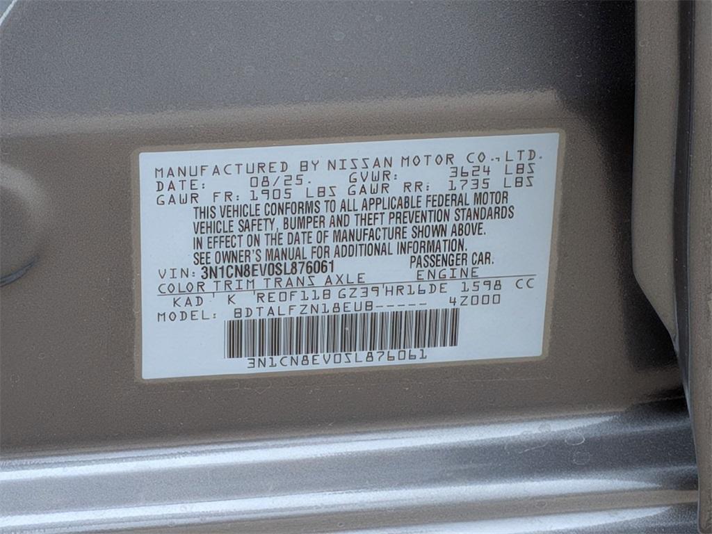new 2025 Nissan Versa car, priced at $22,350