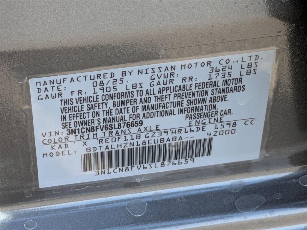 new 2025 Nissan Versa car, priced at $23,050