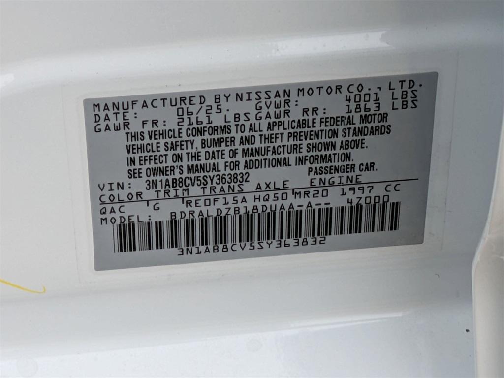 new 2025 Nissan Sentra car, priced at $22,197