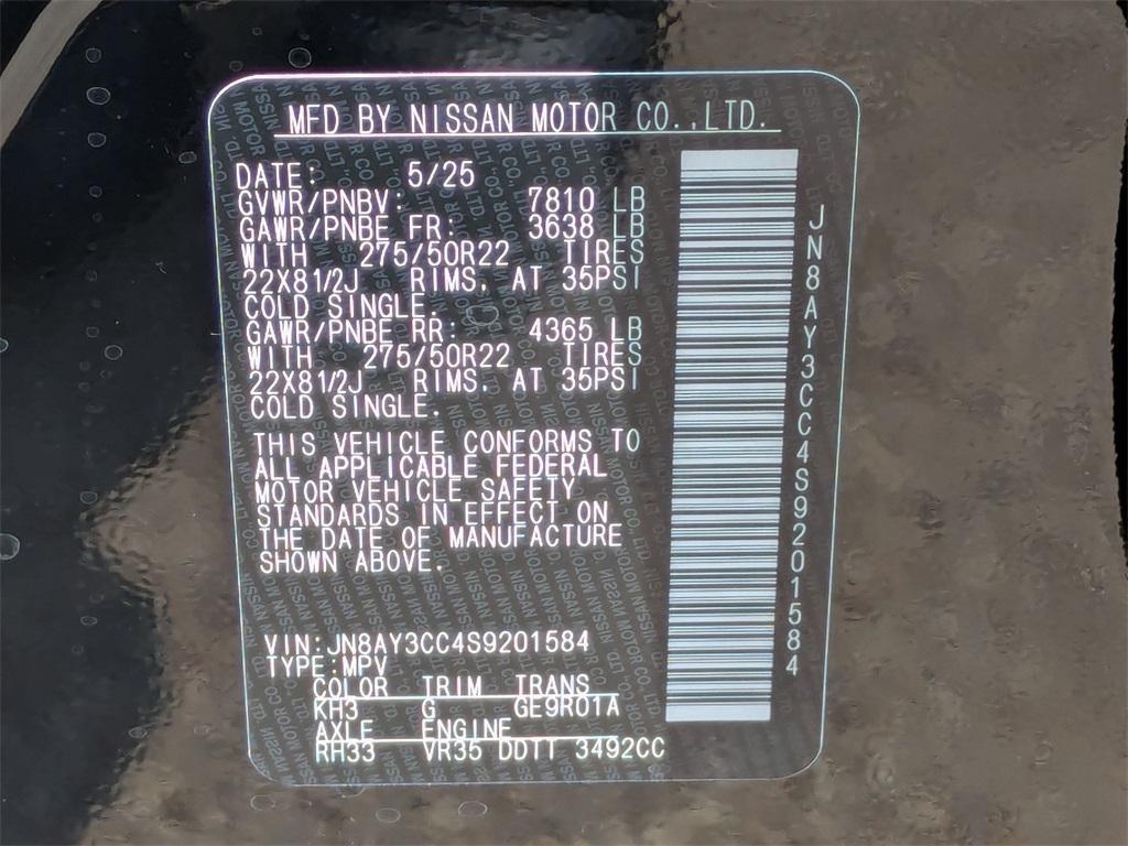 new 2025 Nissan Armada car, priced at $82,360