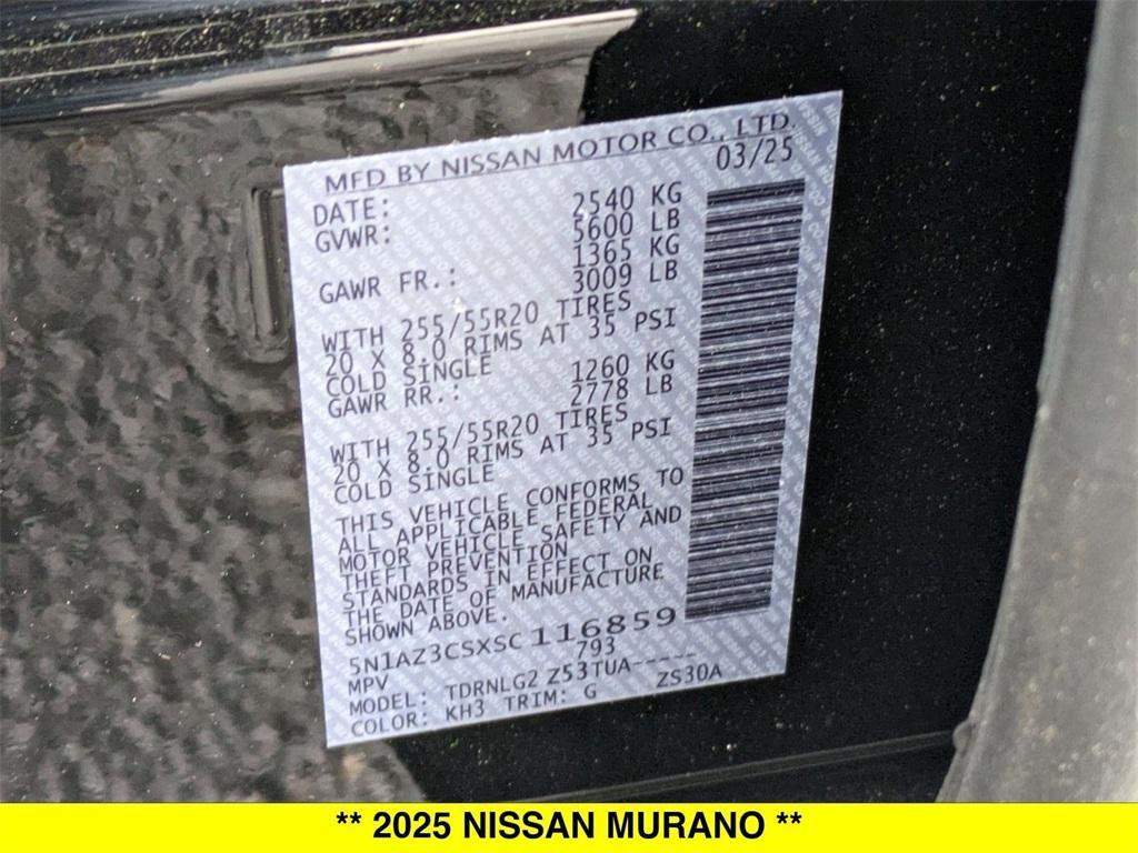 new 2025 Nissan Murano car, priced at $44,710