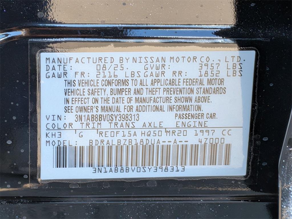new 2025 Nissan Sentra car, priced at $22,810