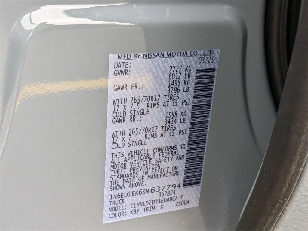 new 2025 Nissan Frontier car, priced at $45,377