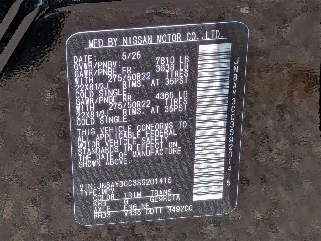 new 2025 Nissan Armada car, priced at $82,850