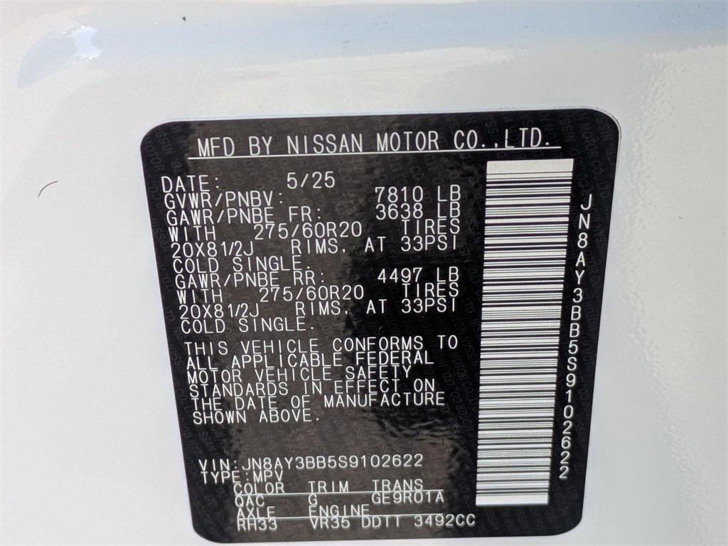 new 2025 Nissan Armada car, priced at $72,560