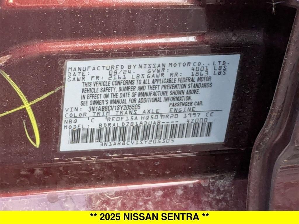 new 2025 Nissan Sentra car, priced at $25,318