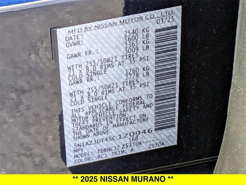 new 2025 Nissan Murano car, priced at $48,501