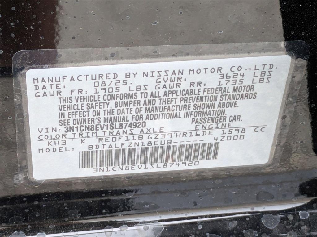 new 2025 Nissan Versa car, priced at $21,600