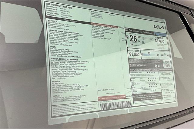 new 2026 Kia Sportage car, priced at $33,799