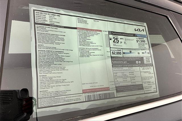new 2026 Kia Seltos car, priced at $33,335