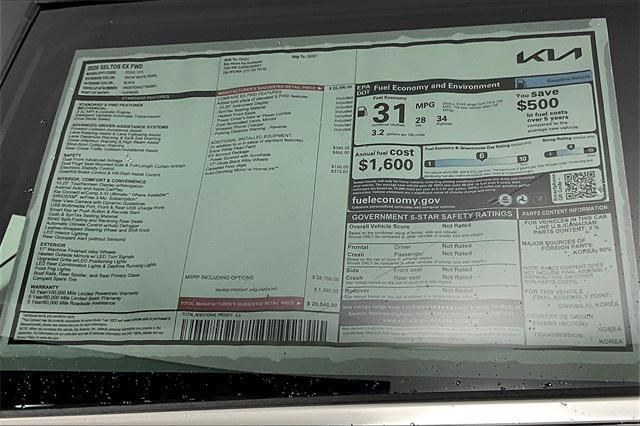 new 2026 Kia Seltos car, priced at $29,045