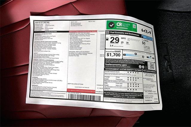 new 2026 Kia K5 car, priced at $28,580