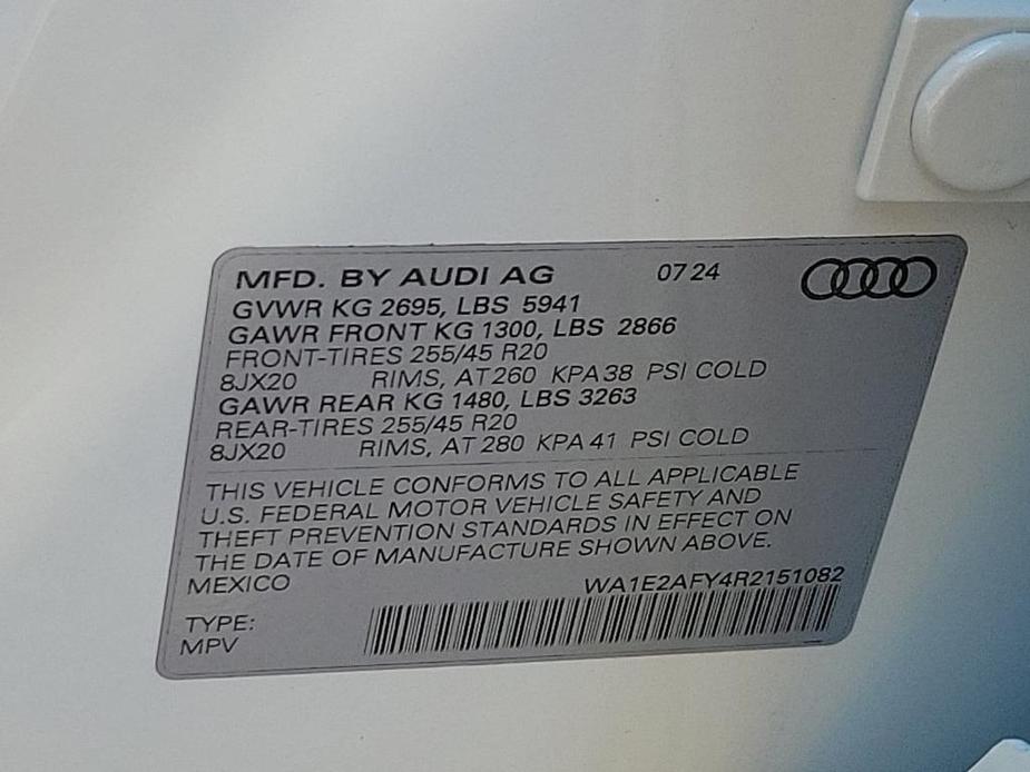 new 2024 Audi Q5 e car, priced at $69,385