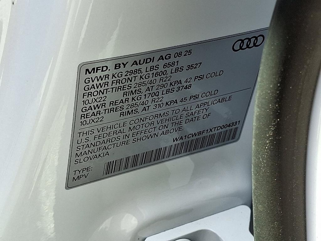 new 2026 Audi SQ8 car, priced at $124,055