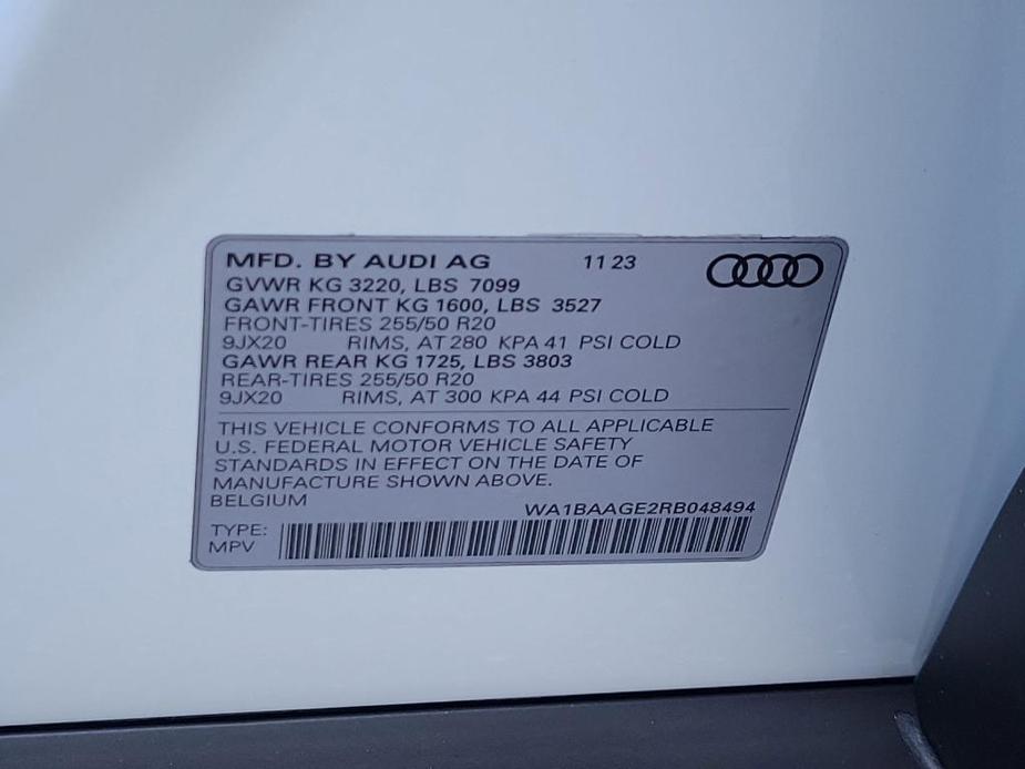 new 2024 Audi Q8 e-tron car, priced at $81,340