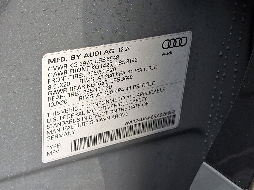 new 2025 Audi Q6 e-tron car, priced at $75,430