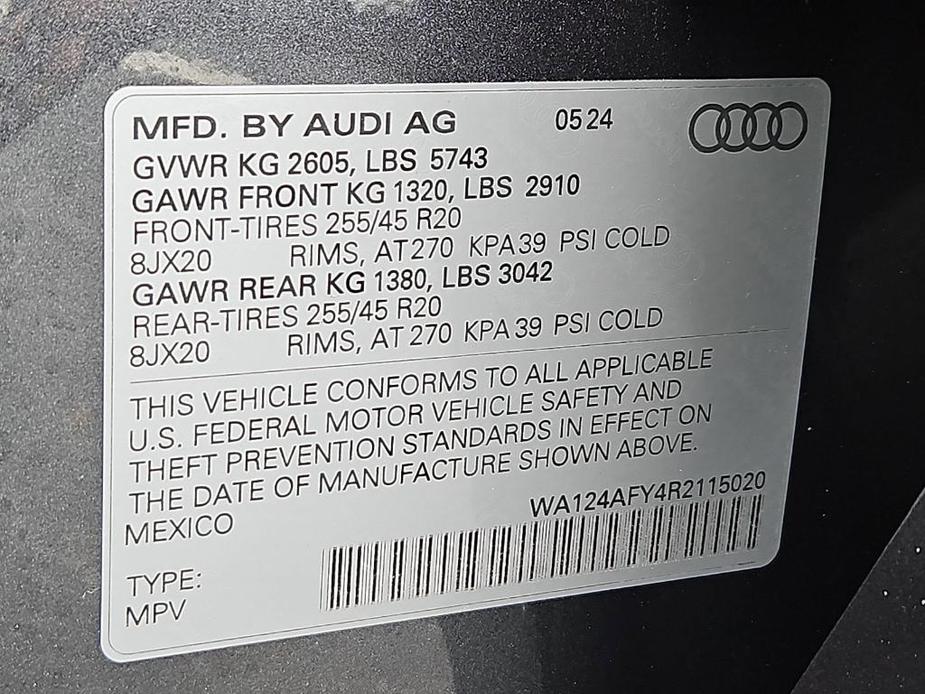 new 2024 Audi SQ5 car, priced at $72,920