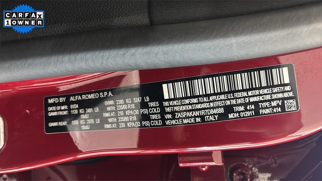 used 2024 Alfa Romeo Stelvio car, priced at $34,713