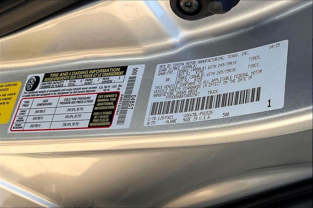 new 2026 Toyota Tundra car, priced at $46,245