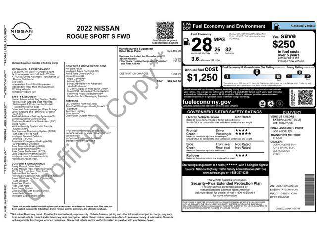used 2022 Nissan Rogue Sport car, priced at $16,941