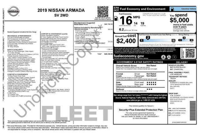 used 2019 Nissan Armada car, priced at $15,992