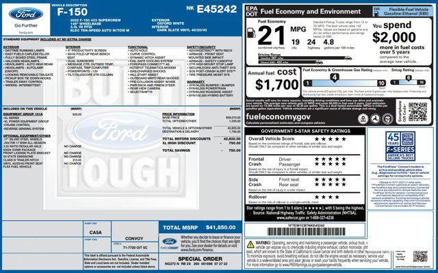 used 2022 Ford F-150 car, priced at $27,480