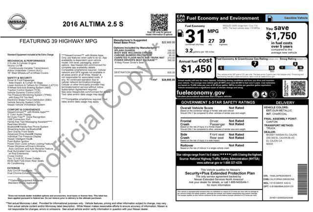 used 2016 Nissan Altima car, priced at $9,980