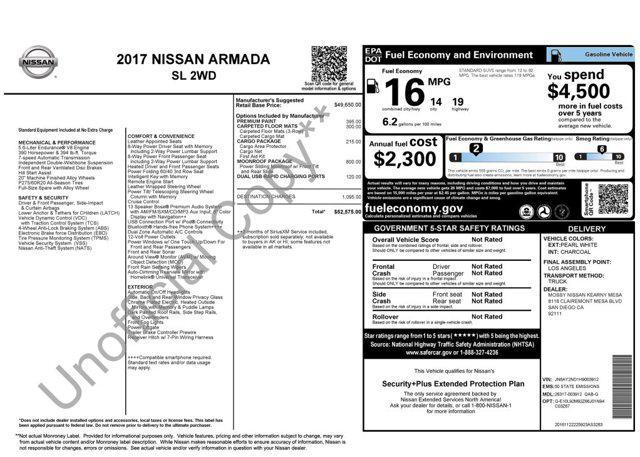 used 2017 Nissan Armada car, priced at $16,980