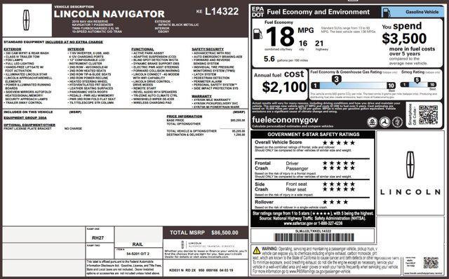 used 2019 Lincoln Navigator car, priced at $32,847