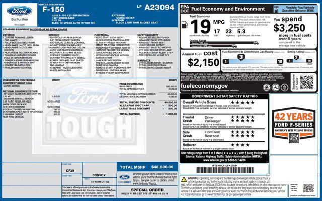 used 2020 Ford F-150 car, priced at $28,480