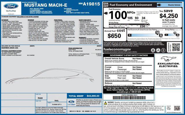 used 2021 Ford Mustang Mach-E car, priced at $18,363