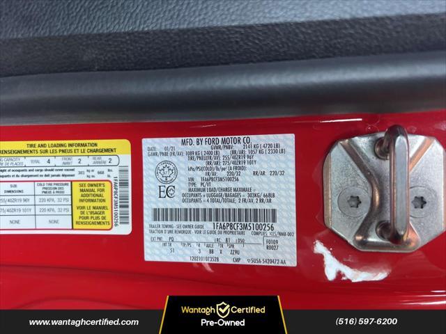 used 2021 Ford Mustang car, priced at $35,295