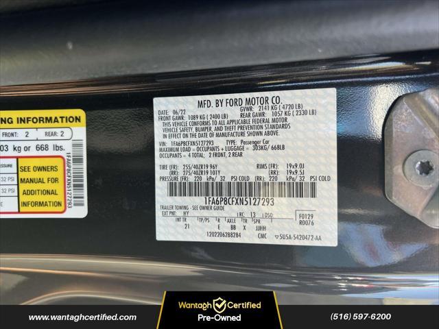 used 2022 Ford Mustang car, priced at $33,995