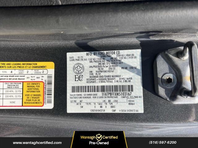 used 2021 Ford Mustang car, priced at $34,995