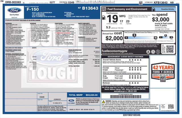 used 2019 Ford F-150 car, priced at $30,011