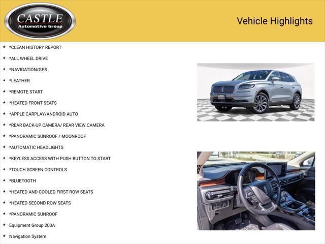 used 2021 Lincoln Nautilus car, priced at $33,057