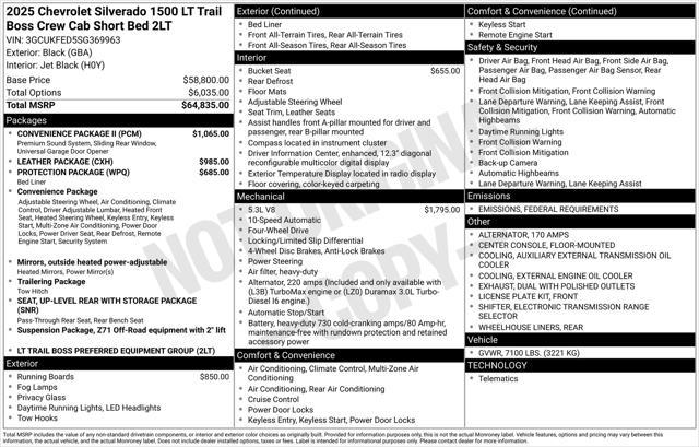 new 2025 Chevrolet Silverado 1500 car, priced at $58,542