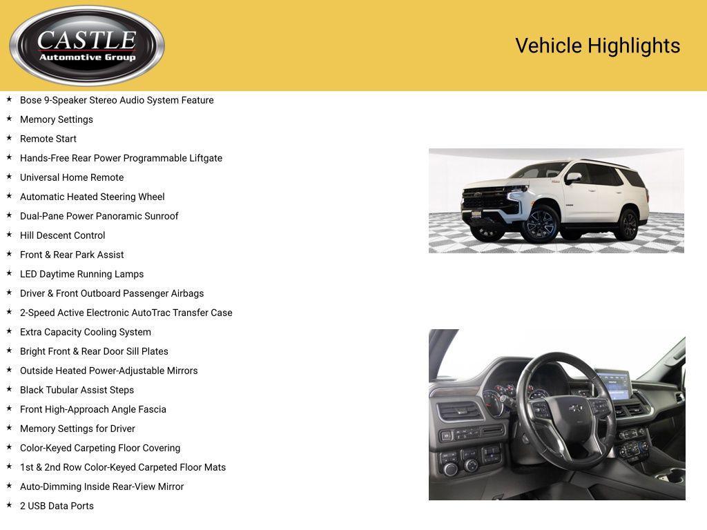 used 2021 Chevrolet Tahoe car, priced at $43,813