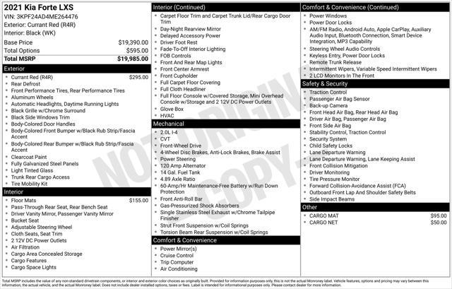 used 2021 Kia Forte car, priced at $17,017